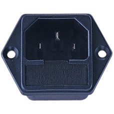 3 Pin IEC Chassis Plug Fused 