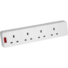 4 Way Trailing Socket With Neon