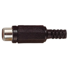 Black Sleeved Phono In-Line Socket Black Sleeved Phono In-Line Socket