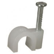 Round 8MM White Cable Clip